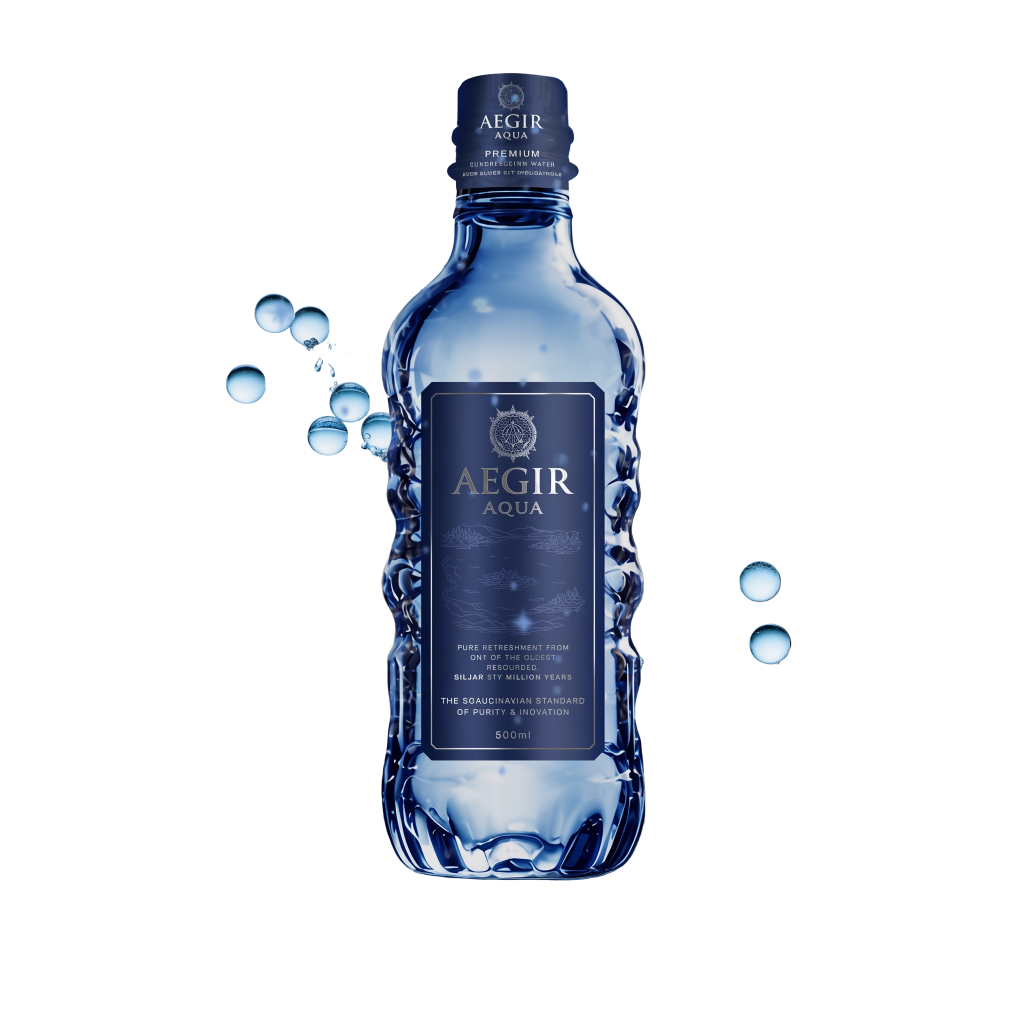 AEGIR Aqua glass bottle